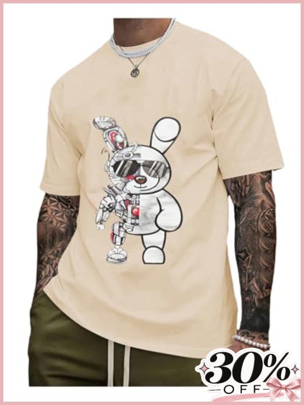 Men's Graphic Print Short Sleeve Crew Neck Tee Casual Summer T-Shirt